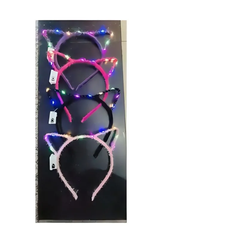 Arco LED Gatinho Festive com Orelhas Poliéster e Ferro Sortido