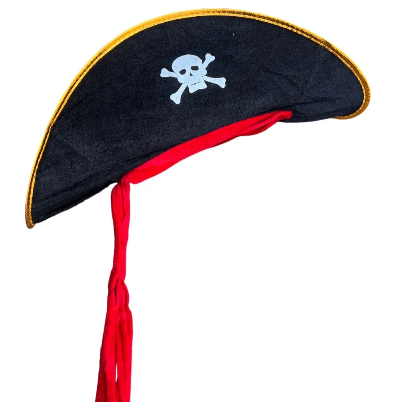 Chapéu Pirata Festive C2506033 Poliéster Preto ST Importações
