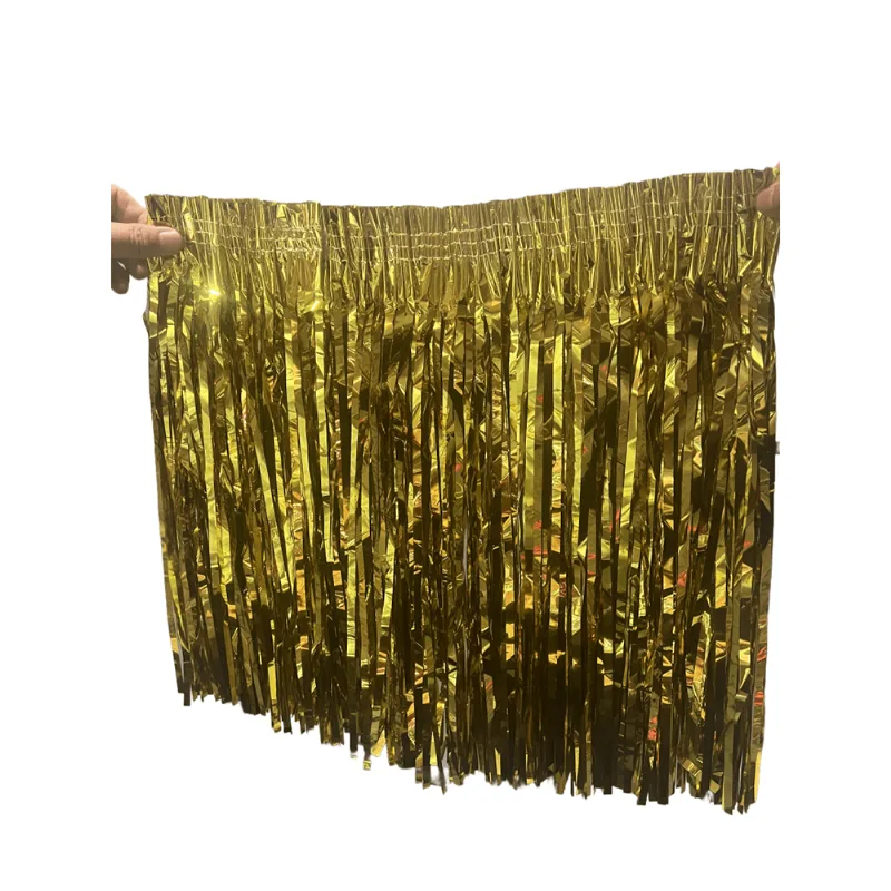 Saia de Franja Metalizada Festive Adulto 40cm Polietileno Sortida