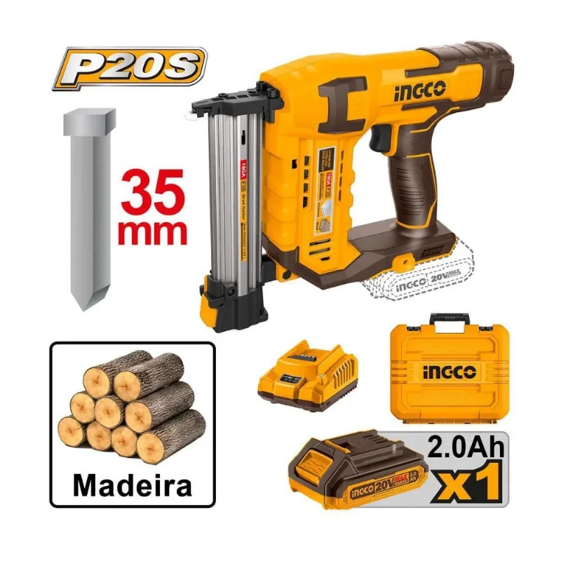 Pinador Pneumático 18ga Modelo F A Bateria 20v Bivolt