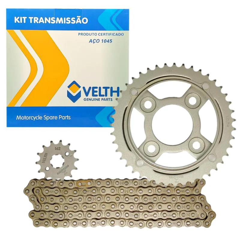Kit Transmissão Honda Cg 125 09-13 - Aço 1045 - Velth 980