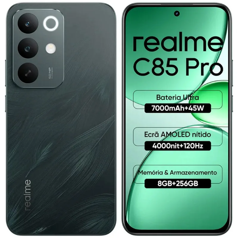 Smartphone Realme C85 Pro 256GB 8GB Ram Peacock Green Branco AT-BI