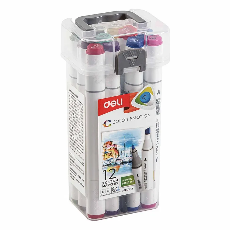 Marcador Artístico Dual Pont Deli 12 Cores