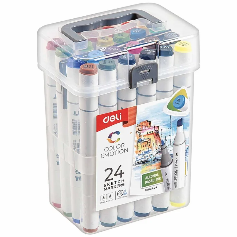 Marcador Artístico Dual Pont Deli 24 Cores