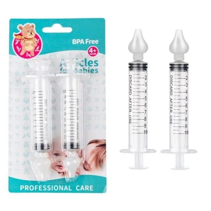 Seringa Para Lavagem Nasal Com Ponta de Silicone 2 Pçs
