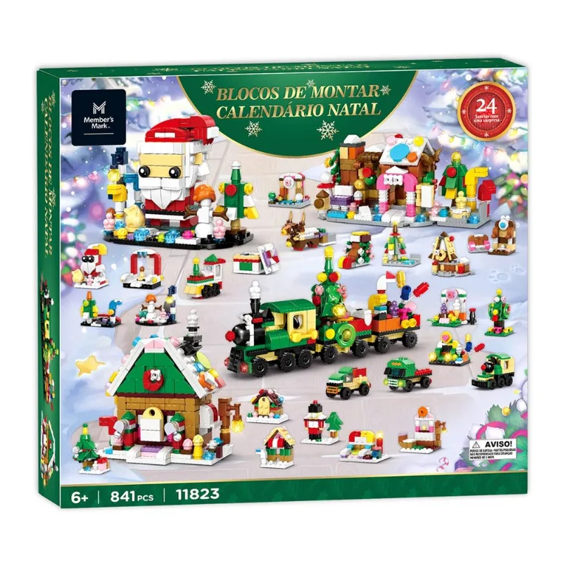 Blocos de Montar Calendário Natal Member's Mark 841 Peças
