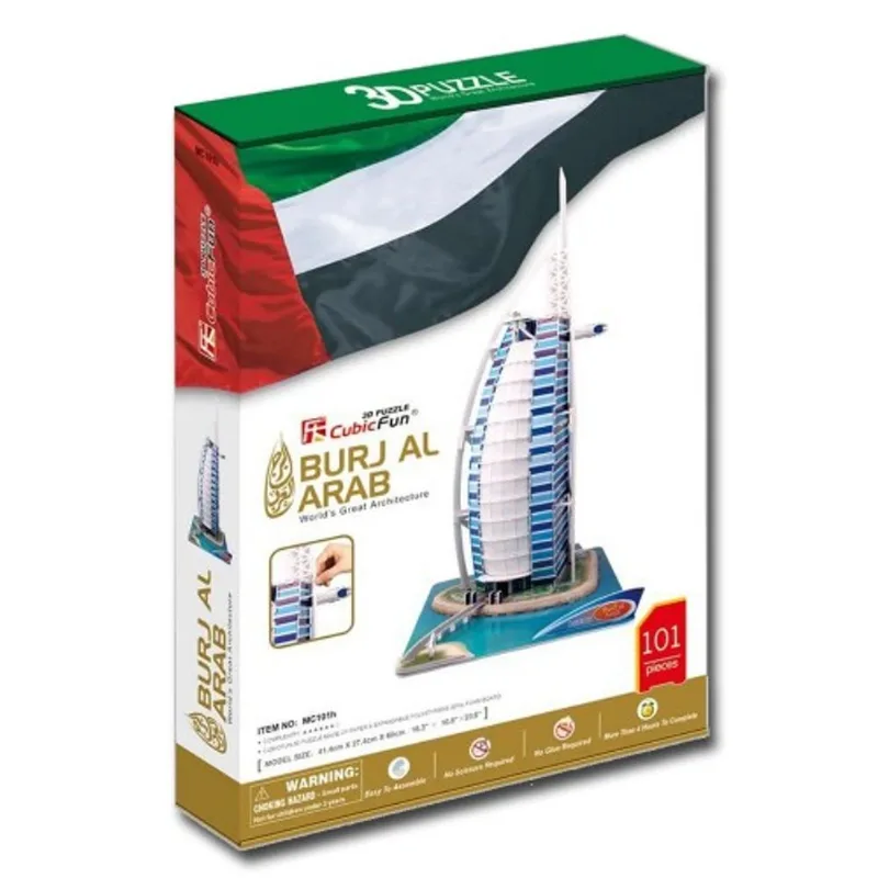 Quebra Cabeça 3D Puzzle Burj Al Arab - CubicFun