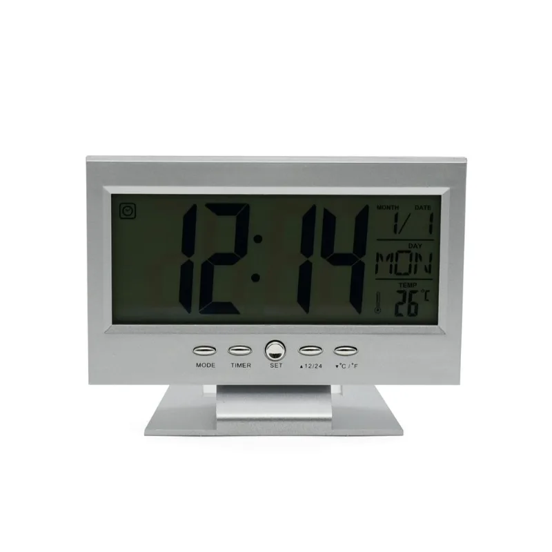 Relógio Digital Lcd Data Hora Alarme Temperatura Led