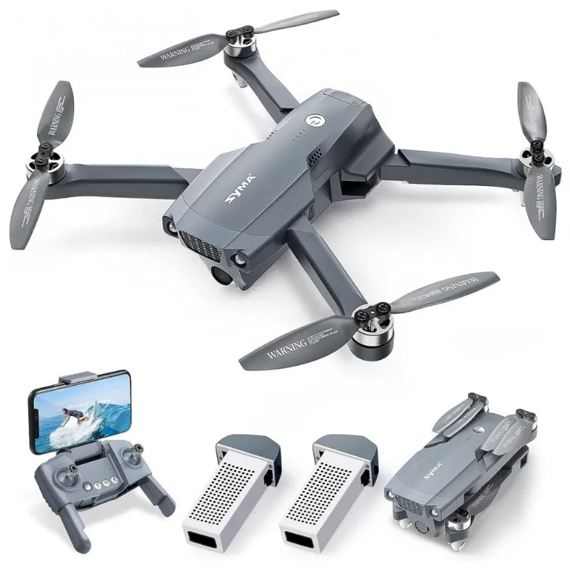 Drone Com Camera 4k Uhd Para Adultos, 50 Min De Voo E Auto Retorno, Syma X500pro, Cinza