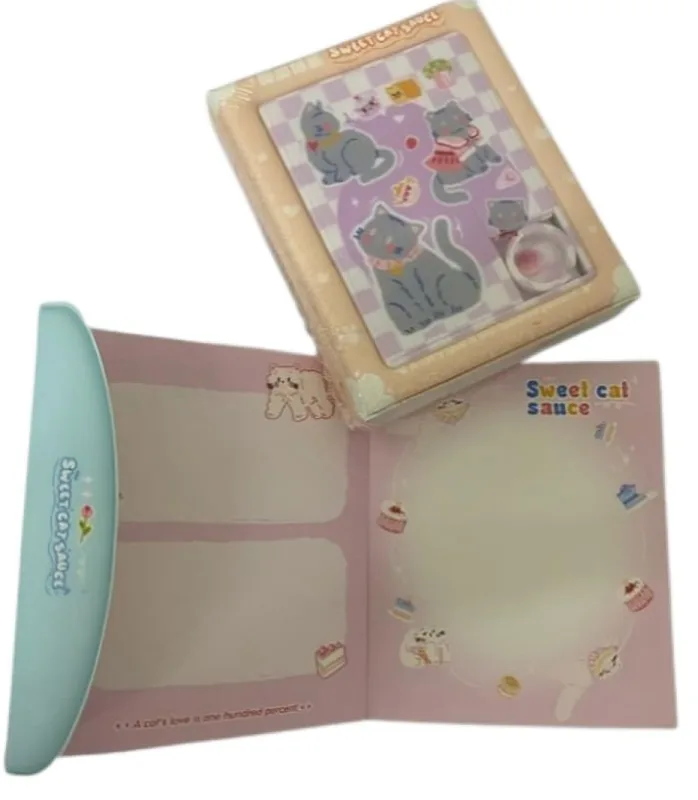 Mini Notebook Com Quebra-Cabeça Sweet Cat - LC - Presentes