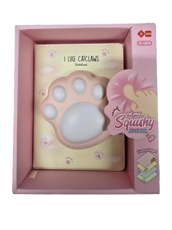 Caderno Anotações Squishy Pata De Gato - LC - Presentes