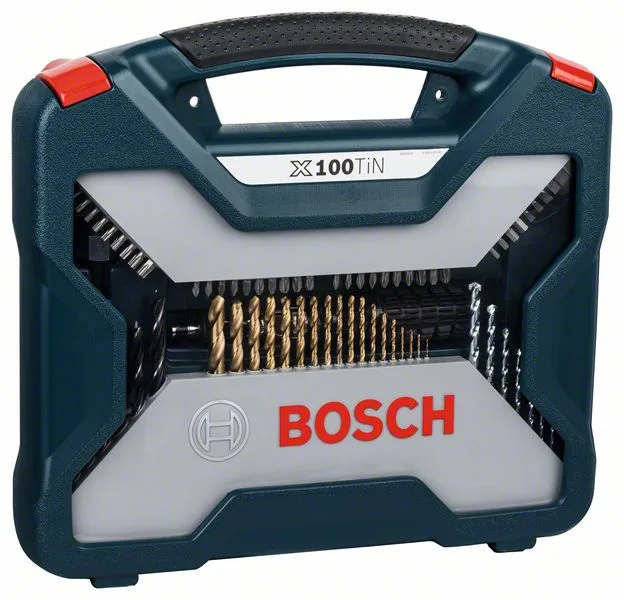 Jogo de brocas X-line titânio com 100 peças e maleta - BOSCH - BOSCH