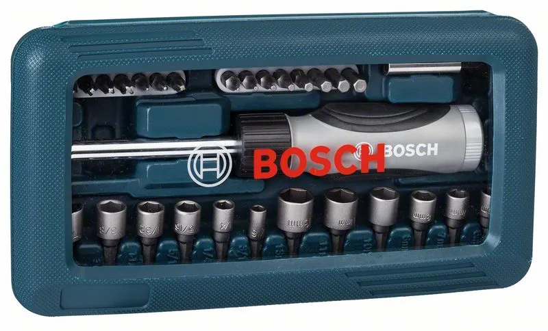 Jogo de bits e soquetes com 46 peças 2607017399-000 - BOSCH - BOSCH - Ferramentas Manuais