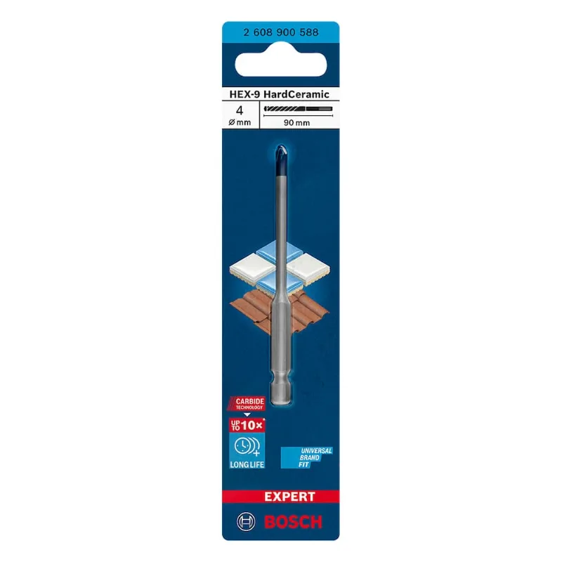 Broca para Porcelanato EXPERT HEX-9 Bosch Broca para Porcelanato 4x90mm EXPERT HEX-9 Bosch