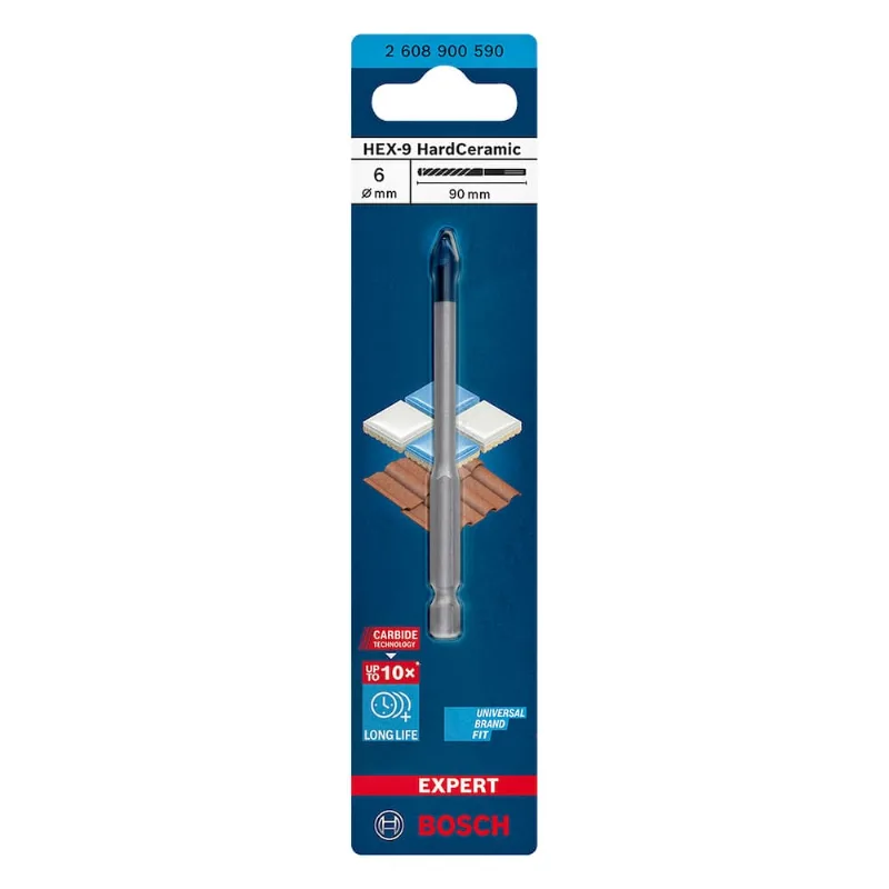 Broca para Porcelanato EXPERT HEX-9 Bosch Broca para Porcelanato 6x90mm EXPERT HEX-9 Bosch