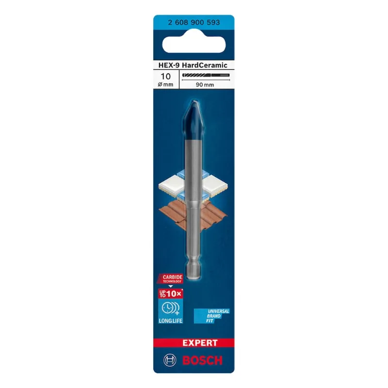 Broca para Porcelanato EXPERT HEX-9 Bosch Broca para Porcelanato 10x90mm EXPERT HEX-9 Bosch