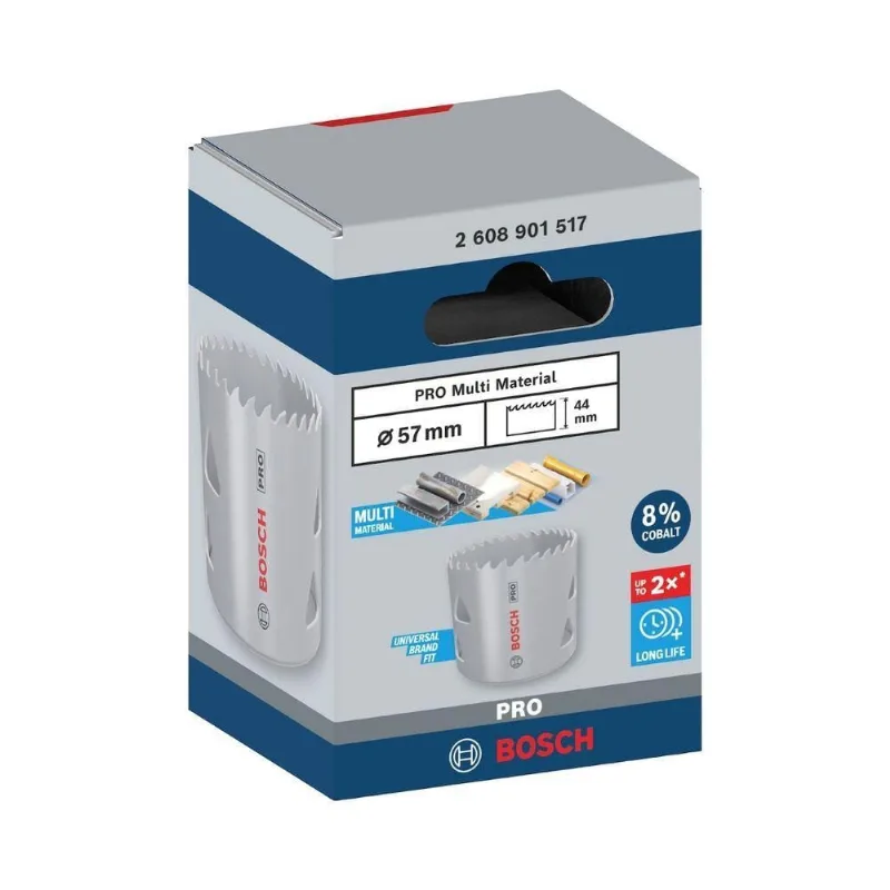 Serra Copo Pro Multi Material 57MM Corte em Múltiplos Materiais HSS Bimetal Bosch