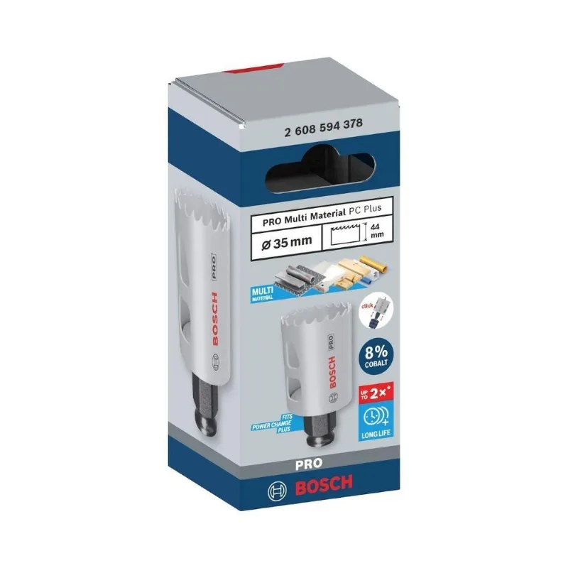 Serra Copo Bosch Pro Multi Material Power Change Plus 35MM com Cortes Precisos em Múltiplos