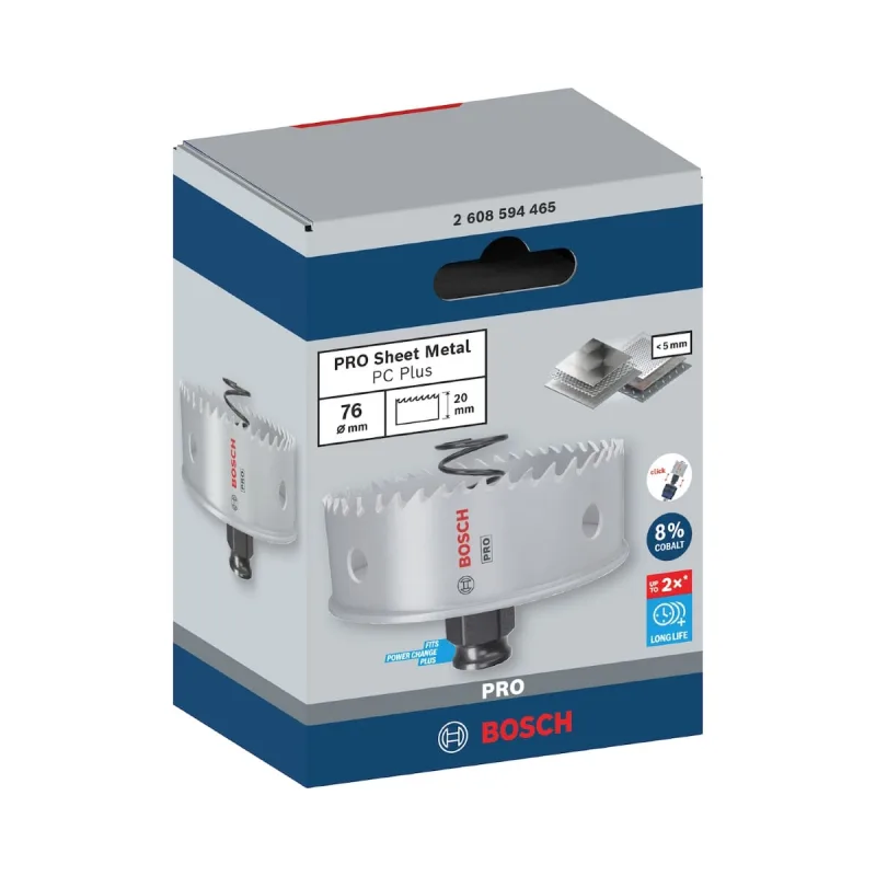 Serra Copo Bosch Pro Sheet Metal Power Change Plus 76mm - bosch