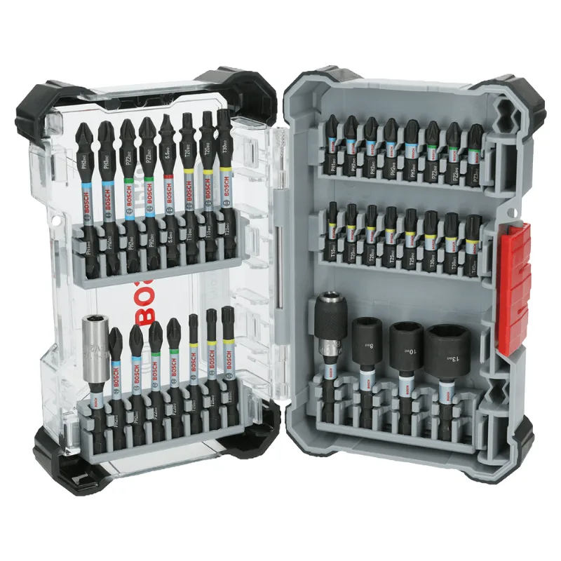 Jogo de Bits, Pontas e Soquetes PRO Impact 36 Peças Bosch 2608522517-000 2608522517-000