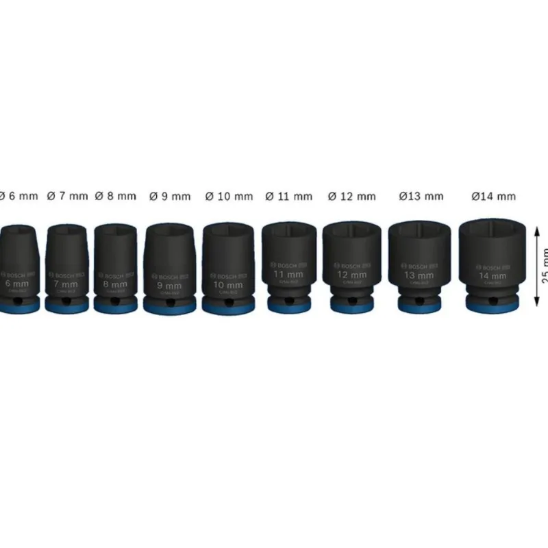 Conjunto de soquete de impacto PRO 1/4" BOSCH