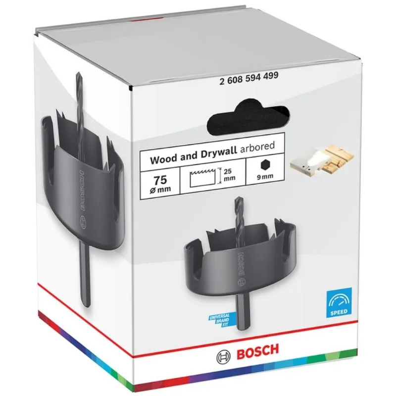 Serra Copo Madeira/Drywall 75mm Bosch