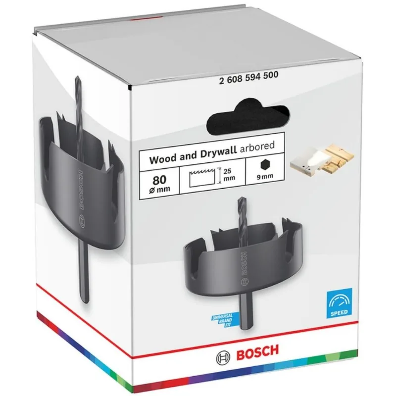 Serra Copo Madeira/Drywall 80mm Bosch