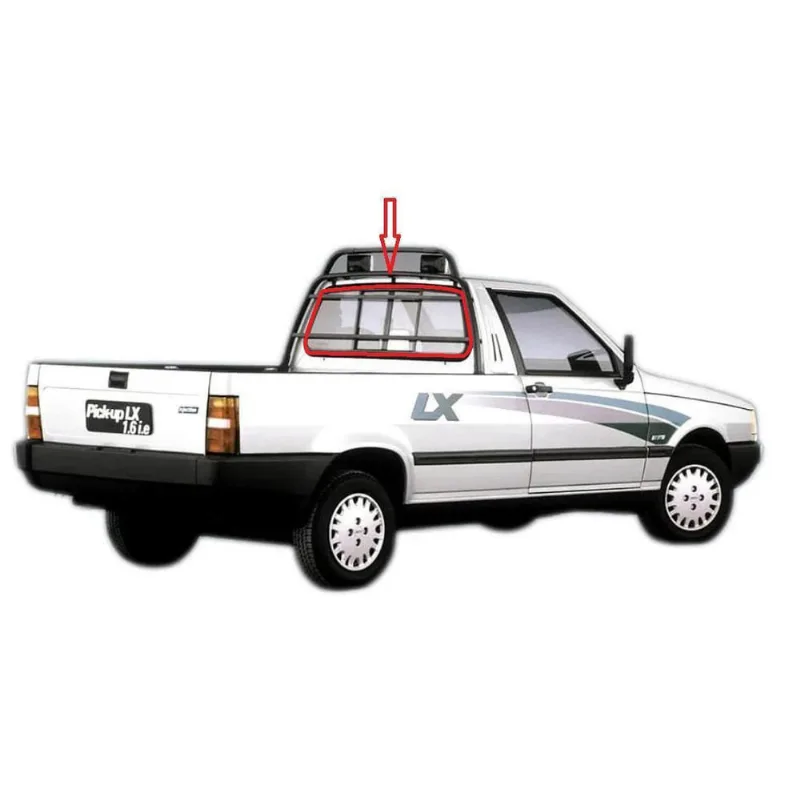 Borracha Vidro Traseiro Vigia Corredico Fiorino Pickup 85/.