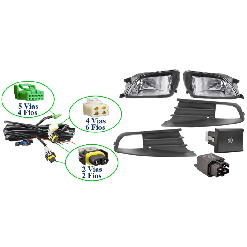 Kit Farol Auxiliar Gol Voyage G6 12/ Anxt