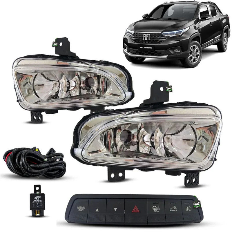 Kit Farol Auxiliar de Milha Strada 2020 2021 2022 2023
