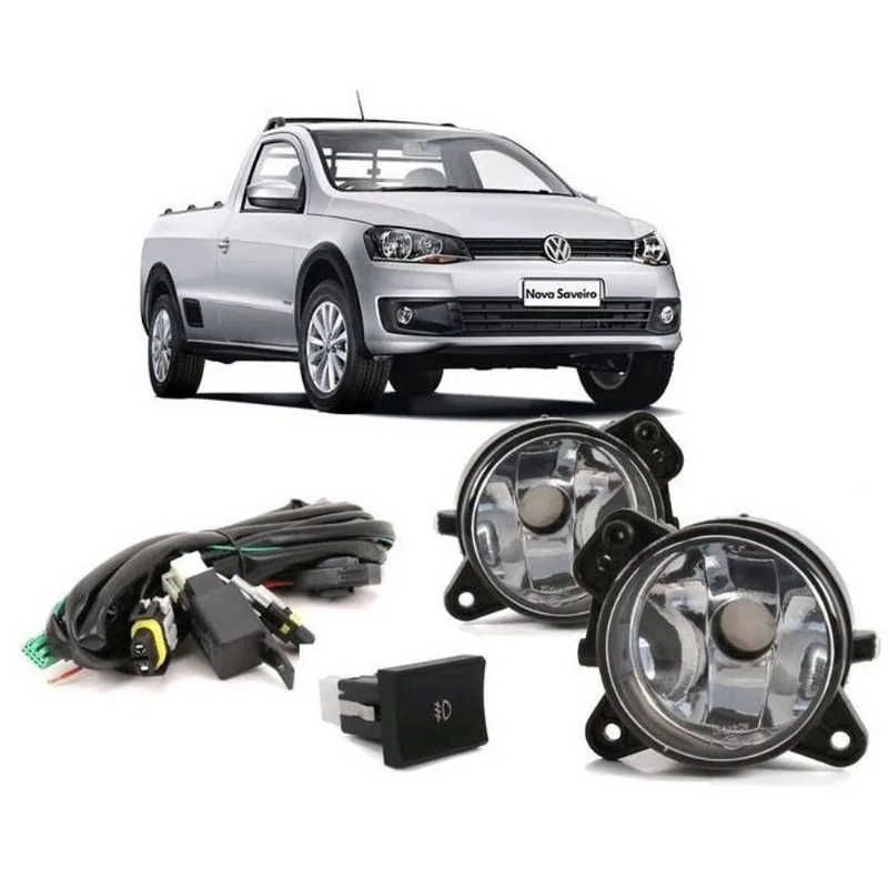Kit Farol Milha Neblina Saveiro G6 Trend Tropper 13 14 15 16