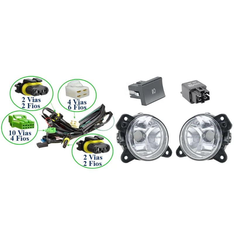 Kit Farol Auxiliar Saveiro Trend Trooper G6 13/ Anxt