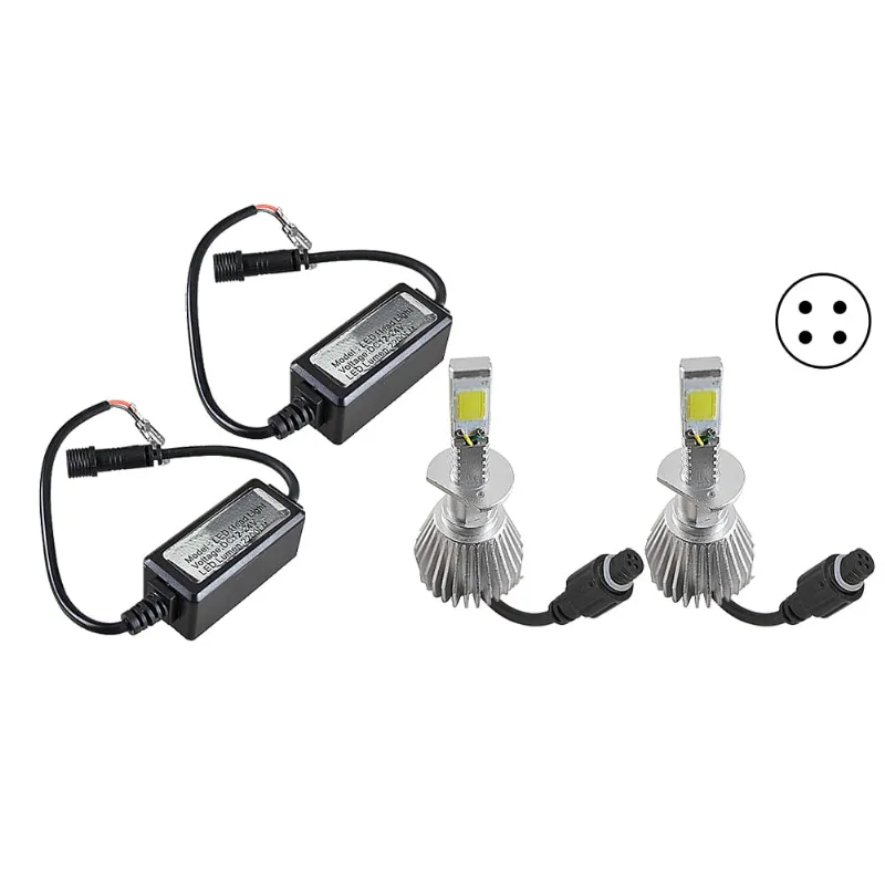 Kit Lâmpada Super LED H1 12V 40W 2D 8000K Anxt