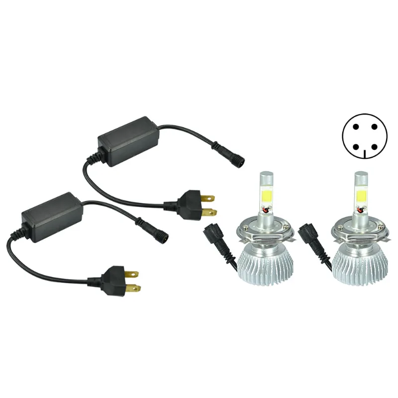 Kit Lâmpada Super LED H4 12V 40W 2D 8000K Anxt