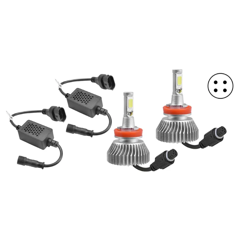 Kit Lâmpada Super LED H11 12V 40W 2D 8000K Anxt