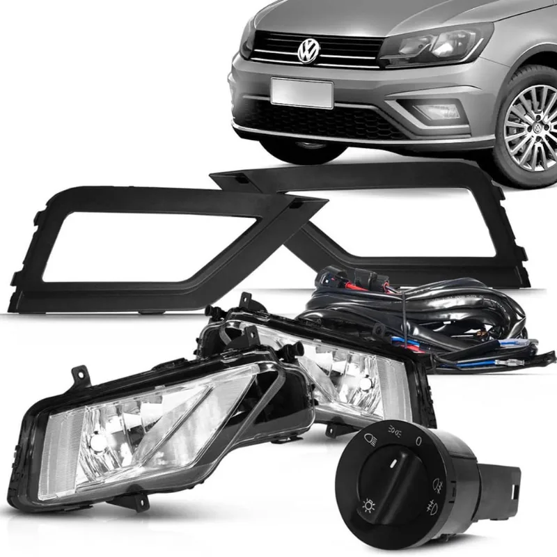 Kit Farol Auxiliar Milha Saveiro Robust Trend 16 + Gol G8 19 +