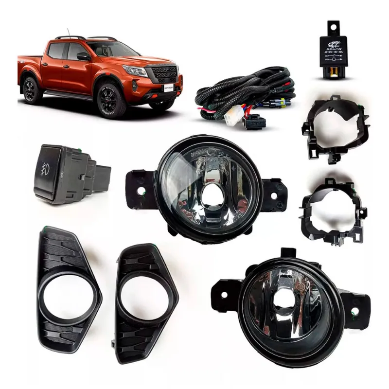 Kit Farol de Milha Frontier 2022 2023 Super Resistente Lente Vidro Carcaça Plástico