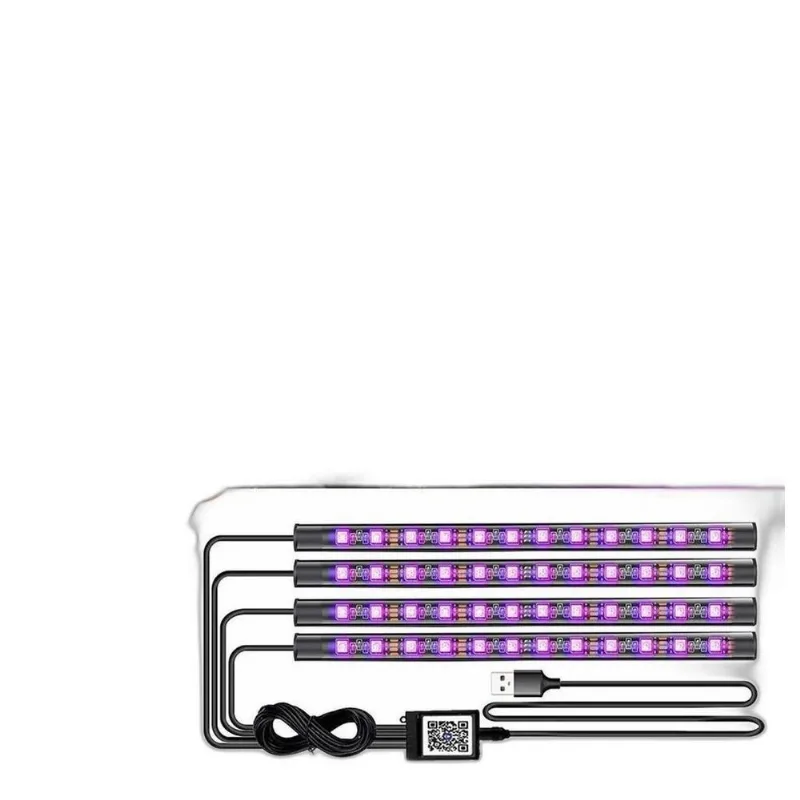 Kit Fita Led Interna Atmosfera Rgb Shocklight 4x12 Leds 12v