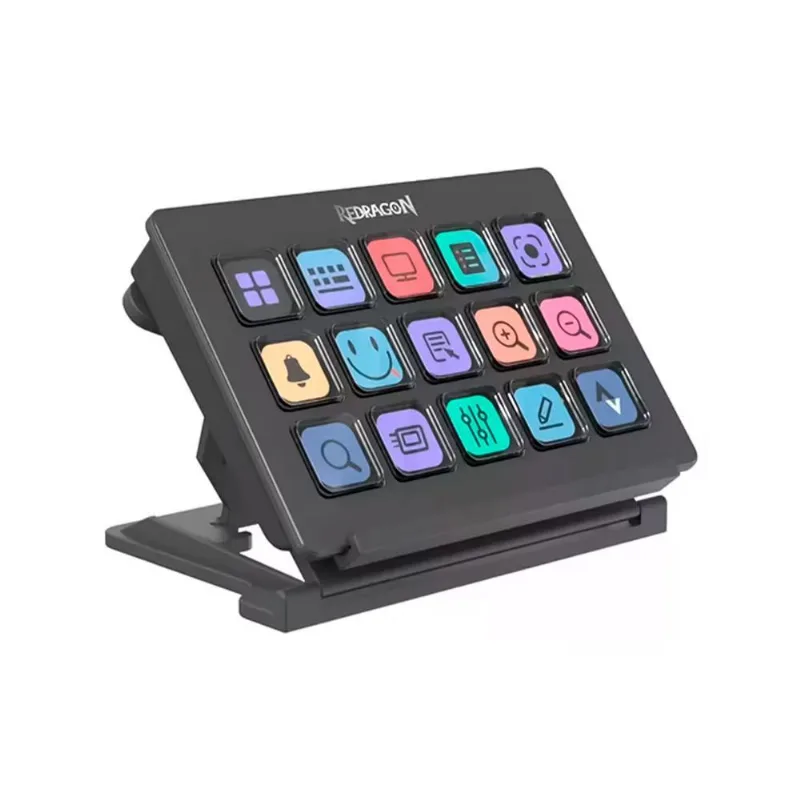 Estação Controladora Redragon Stream Craft Lcd Preto Ss-550