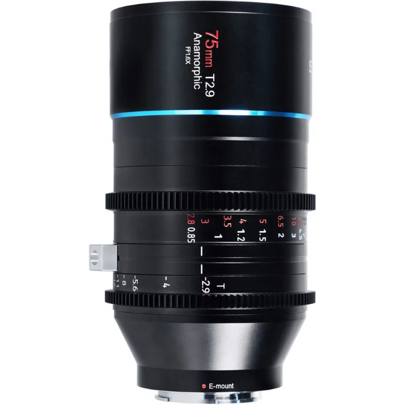 Lente Sirui 75mm T2.9 1.6x Venus Anamórfica Cine Manual Sony E-Mount