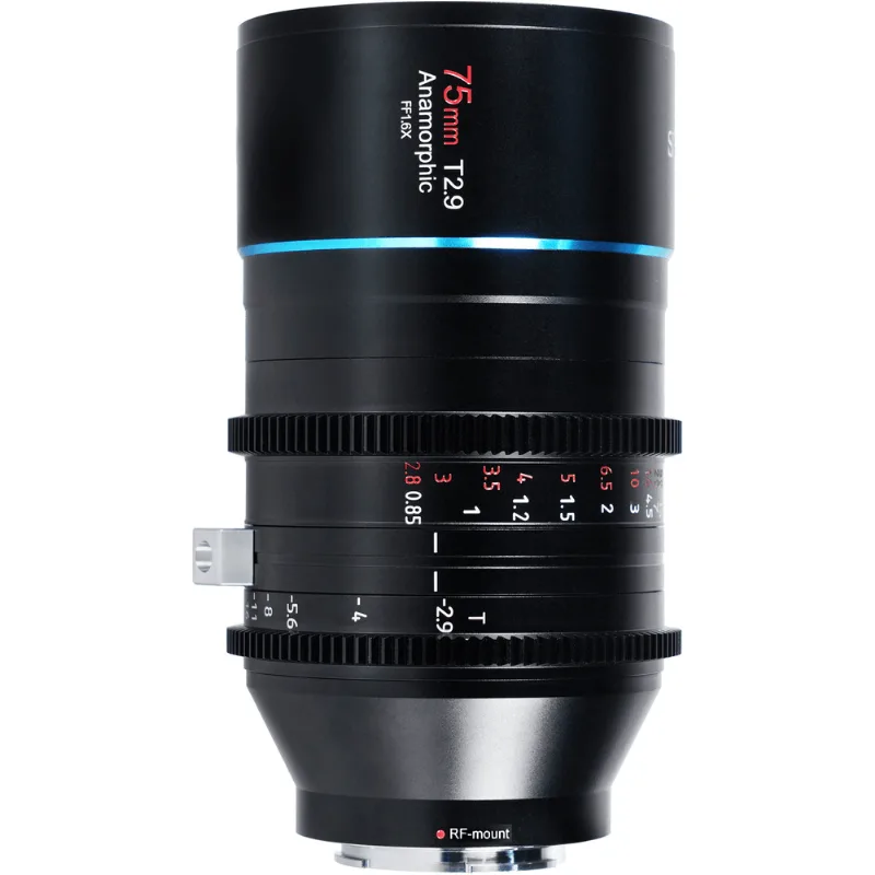 Lente Sirui 75mm T2.9 1.6x Venus Anamórfica Cine Manual Canon RF