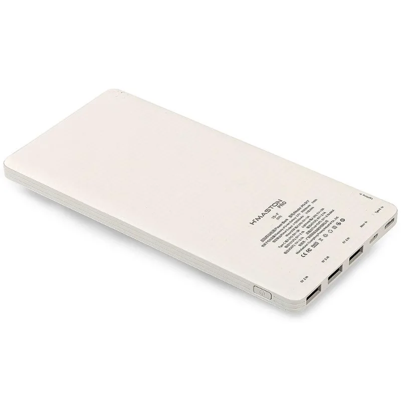 Power Bank 20.000 mAh Slim 3 Entradas USB - PN-917 - Pineng Branco