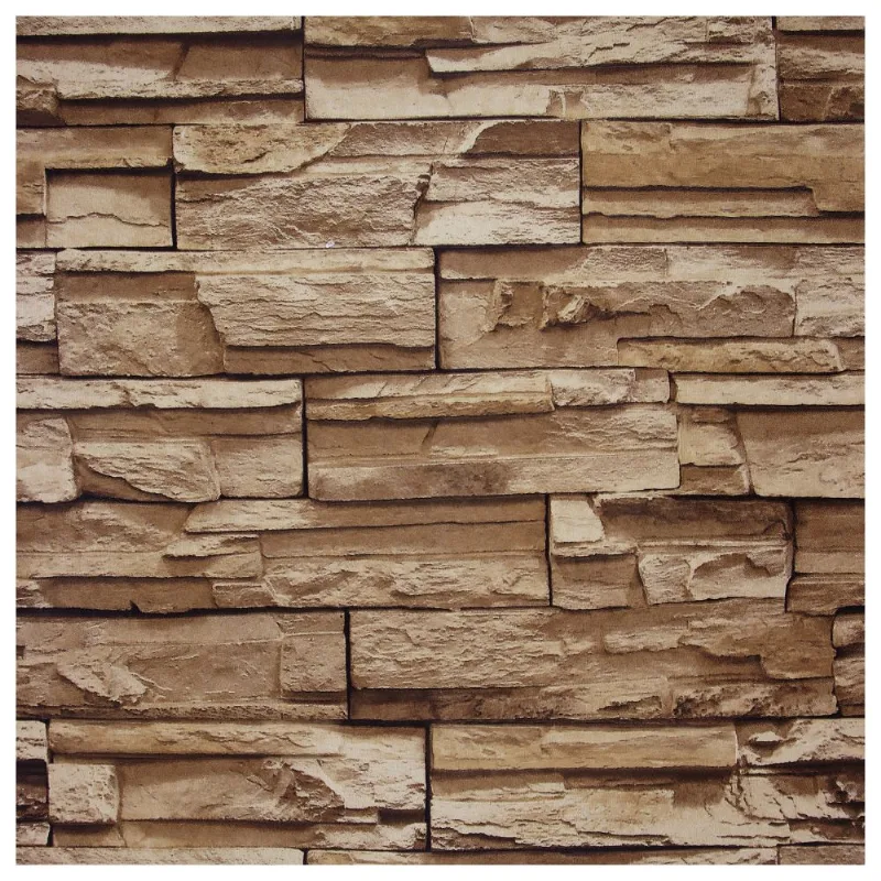 Papel De Parede Vinil Pedra Beige 0.50x10mt Sugestões