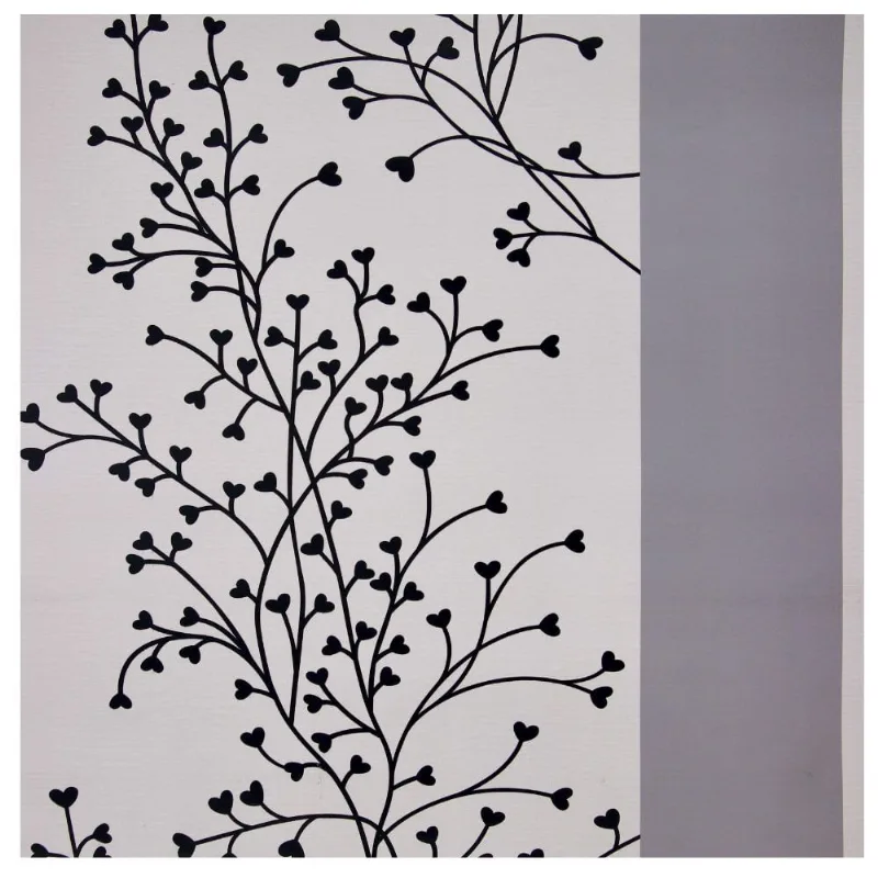 Papel De Parede Vinil Listas Flores Cinza 0.50x10mt Sugestões