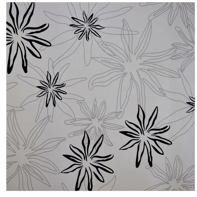 Papel De Parede Vinil Flores Preta Sugestões