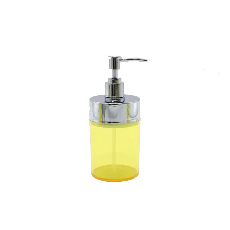 Porta sabonete líquido amarelo e branco transparente Coisas e Coisinhas