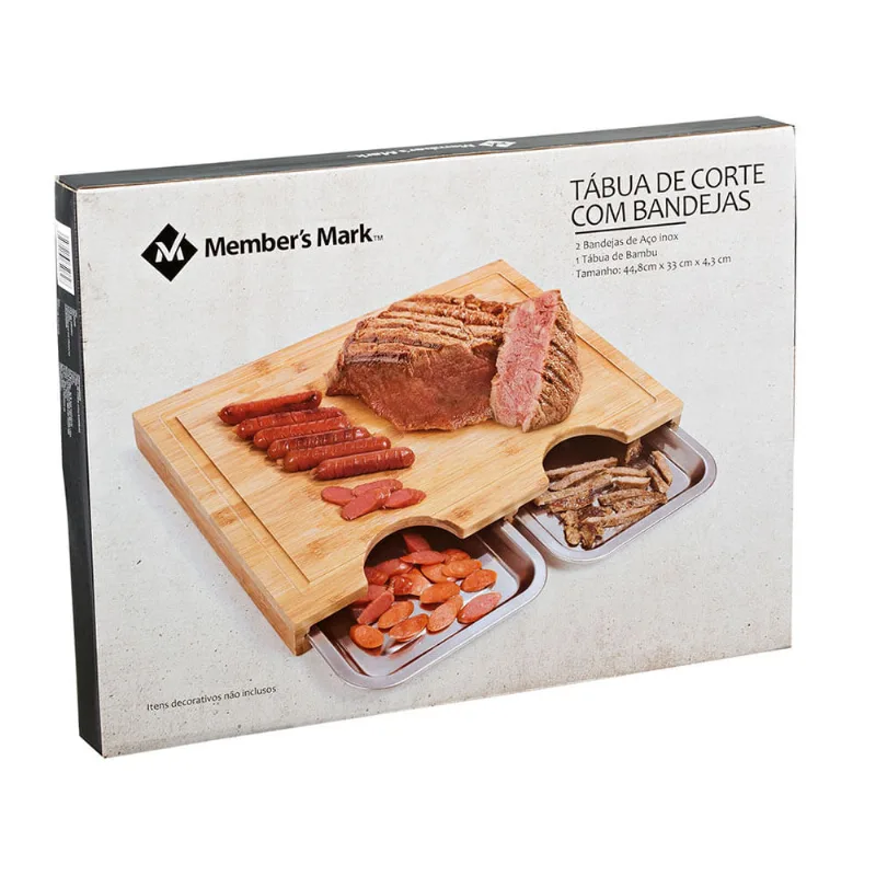 Conjunto Tábua de Corte com Bandejas Member's Mark