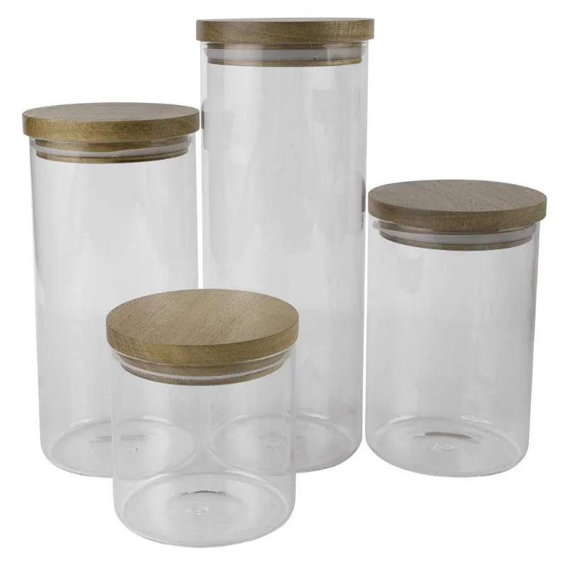 Conjunto de Potes Oak com 4 Peças