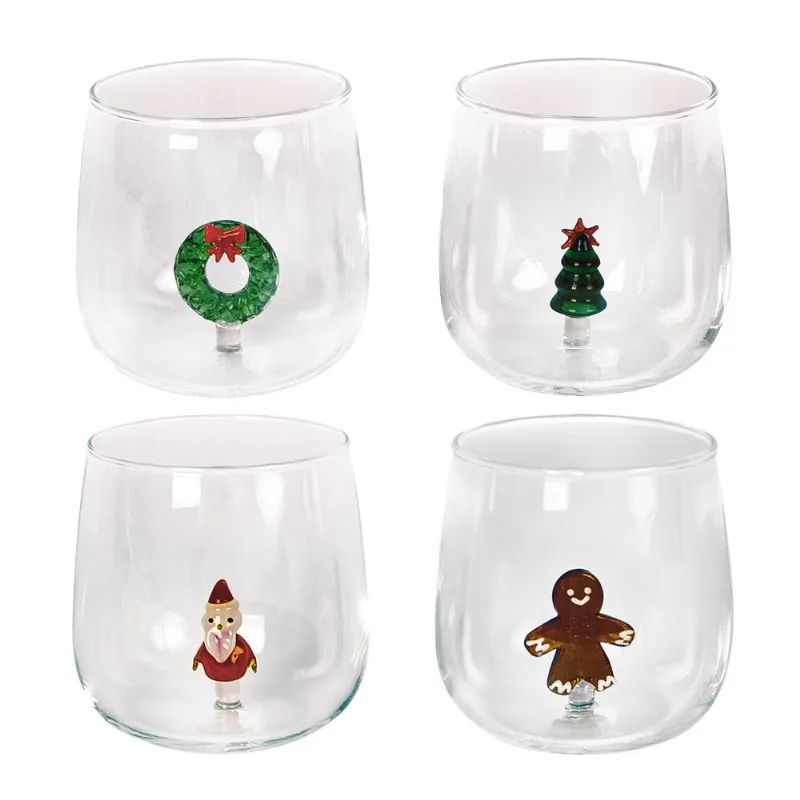 Conjunto 4 Copos Decorativos Member's Mark