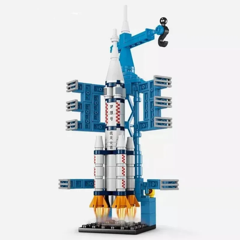 Bloco De Montar Nave Foguete Espacial 130 Peças Brinquedo